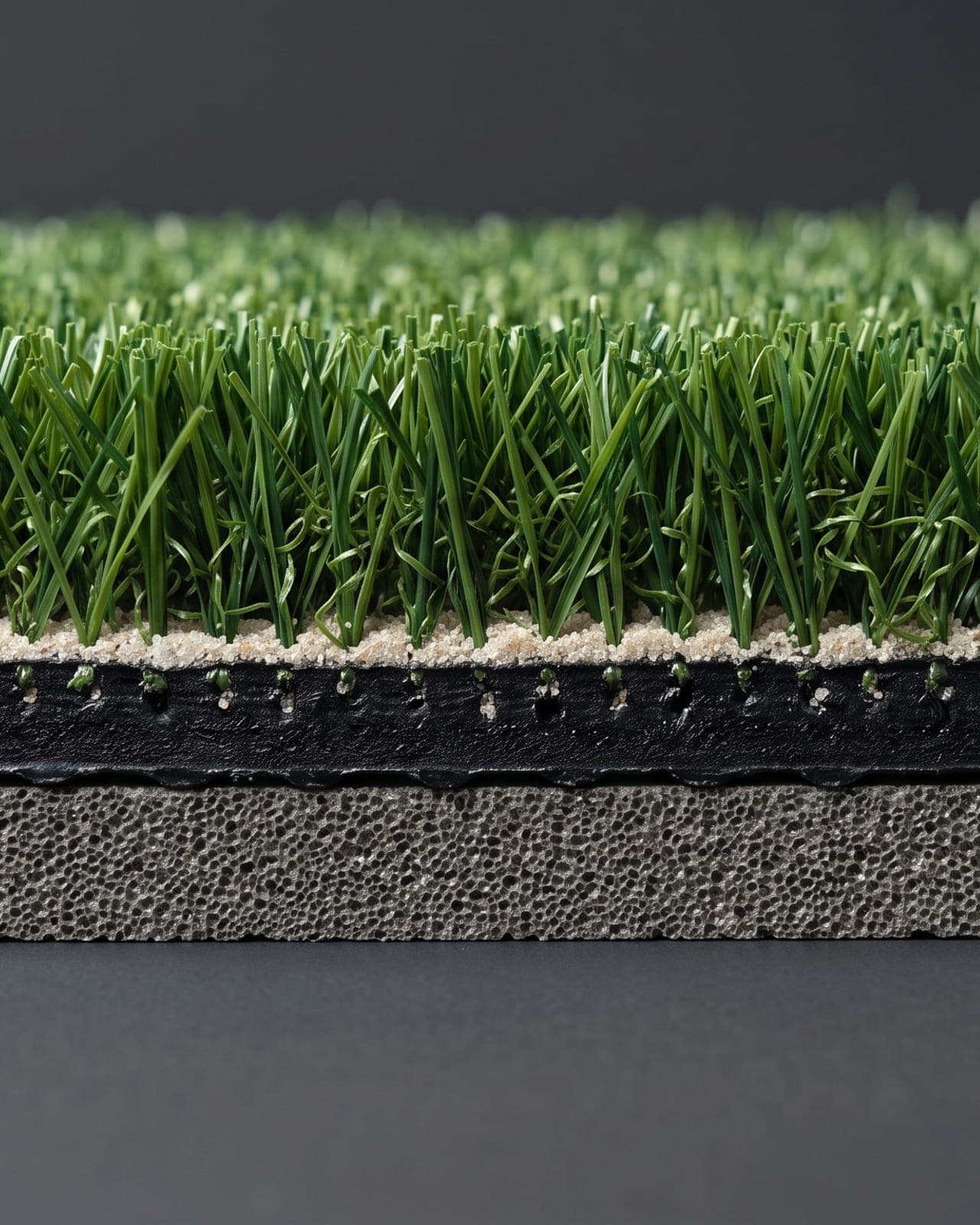 Energy Absorption Layer, cutaway view of the Riviera Grass turf system